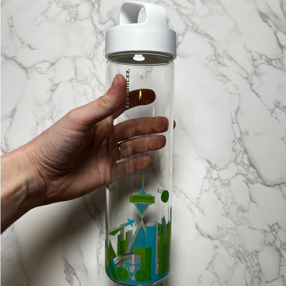 Starbucks 18.5 fl oz Glass Bottle Seattle You Are Here Collection